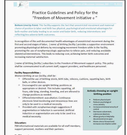 FMI practice guidelines